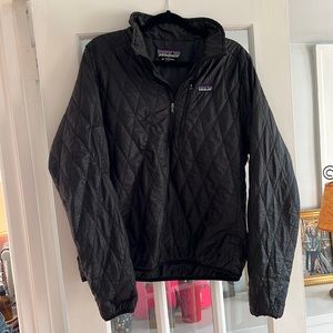 Patagonia Black Quilted Zipper Half Zip Pullover, XL